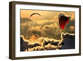 Paragliding 2-Yavuz Sariyildiz-Framed Art Print