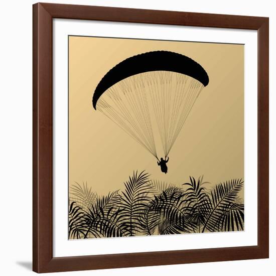 Paragliding Active Sport Landscape Concept for Poster-Kristaps Eberlins-Framed Art Print