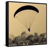 Paragliding Active Sport Landscape Concept for Poster-Kristaps Eberlins-Framed Stretched Canvas