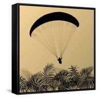 Paragliding Active Sport Landscape Concept for Poster-Kristaps Eberlins-Framed Stretched Canvas