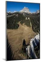 Paragliding in Front of Tre Cime, Autumn, Aerial Shots, Sextener Dolomites, Autumn Wood, Italy-Frank Fleischmann-Mounted Photographic Print