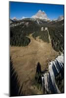 Paragliding in Front of Tre Cime, Autumn, Aerial Shots, Sextener Dolomites, Autumn Wood, Italy-Frank Fleischmann-Mounted Photographic Print