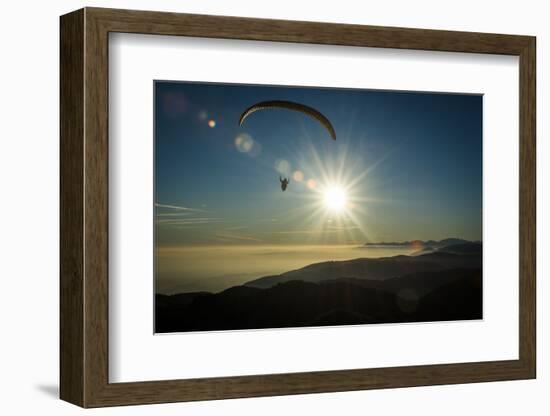 Paragliding in Monte Grappa, Autumn, Inversion Weather Condition, Aerial Shots, the Italy-Frank Fleischmann-Framed Photographic Print