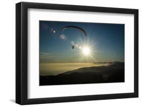 Paragliding in Monte Grappa, Autumn, Inversion Weather Condition, Aerial Shots, the Italy-Frank Fleischmann-Framed Photographic Print