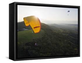 Paragliding in San Gil, Adventure Sports Capital of Colombia, San Gil, Colombia, South America-Christian Kober-Framed Stretched Canvas