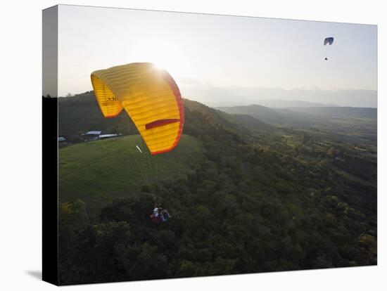 Paragliding in San Gil, Adventure Sports Capital of Colombia, San Gil, Colombia, South America-Christian Kober-Stretched Canvas
