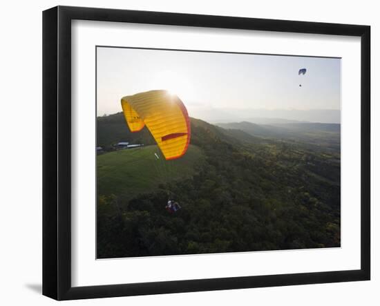 Paragliding in San Gil, Adventure Sports Capital of Colombia, San Gil, Colombia, South America-Christian Kober-Framed Photographic Print