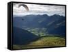 Paragliding, Jacobshorn, Davos, Graubunden, Switzerland-Doug Pearson-Framed Stretched Canvas