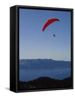 Paragliding, Lake Tahoe, California, USA-null-Framed Stretched Canvas