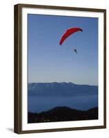 Paragliding, Lake Tahoe, California, USA-null-Framed Premium Photographic Print