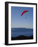 Paragliding, Lake Tahoe, California, USA-null-Framed Photographic Print