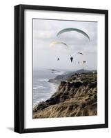 Paragliding, Torrey Pines, California, USA-null-Framed Photographic Print