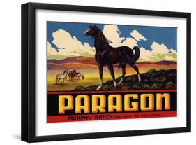 Paragon Brand - Whittier, California - Citrus Crate Label-Lantern Press-Framed Art Print