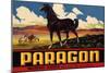 Paragon Brand - Whittier, California - Citrus Crate Label-Lantern Press-Mounted Art Print