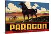 Paragon Brand - Whittier, California - Citrus Crate Label-Lantern Press-Stretched Canvas
