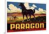 Paragon Brand - Whittier, California - Citrus Crate Label-Lantern Press-Framed Art Print