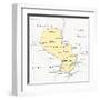 Paraguay Political Map-Peter Hermes Furian-Framed Art Print