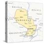 Paraguay Political Map-Peter Hermes Furian-Stretched Canvas