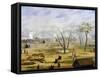 Paraguayan Army Encampment During War with Argentina-Candido Lopez-Framed Stretched Canvas