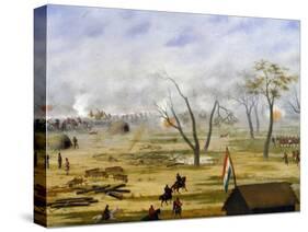 Paraguayan Army Encampment During War with Argentina-Candido Lopez-Stretched Canvas