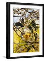 Parakeets and Gold Fish Bowl, 1893-Louis Comfort Tiffany-Framed Giclee Print