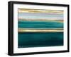 Parallel Lines on Teal-Allie Corbin-Framed Art Print