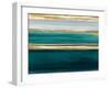 Parallel Lines on Teal-Allie Corbin-Framed Art Print