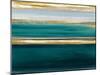 Parallel Lines on Teal-Allie Corbin-Mounted Art Print