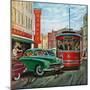 "Parallel Parking", April 1, 1950-Thornton Utz-Mounted Premium Giclee Print