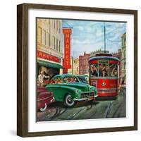 "Parallel Parking", April 1, 1950-Thornton Utz-Framed Giclee Print