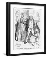 Paralysing Piece of News for Mr B, 1866-George Du Maurier-Framed Giclee Print