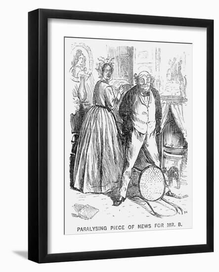 Paralysing Piece of News for Mr B, 1866-George Du Maurier-Framed Giclee Print