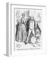 Paralysing Piece of News for Mr B, 1866-George Du Maurier-Framed Giclee Print