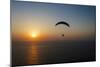 Paramotor Flying at Sunset, Aegean Sea, Western Turkey-Ali Kabas-Mounted Photographic Print