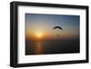 Paramotor Flying at Sunset, Aegean Sea, Western Turkey-Ali Kabas-Framed Photographic Print