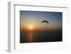 Paramotor Flying at Sunset, Aegean Sea, Western Turkey-Ali Kabas-Framed Photographic Print