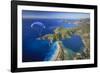 Paramotor Flying in Oludeniz, Aerial, Fethiye, Turkey-Ali Kabas-Framed Photographic Print