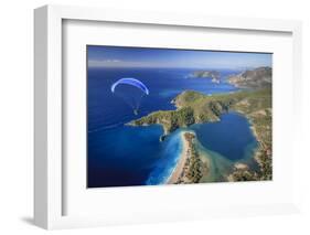 Paramotor Flying in Oludeniz, Aerial, Fethiye, Turkey-Ali Kabas-Framed Photographic Print