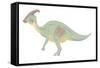 Parasaurolophus Pencil Drawing with Digital Color-Stocktrek Images-Framed Stretched Canvas