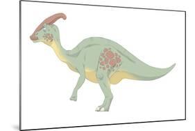 Parasaurolophus Pencil Drawing with Digital Color-Stocktrek Images-Mounted Art Print