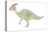 Parasaurolophus Pencil Drawing with Digital Color-Stocktrek Images-Stretched Canvas