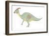 Parasaurolophus Pencil Drawing with Digital Color-Stocktrek Images-Framed Premium Giclee Print