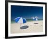 Parasols at the Beautiful Beach in Nosy Iranja, a Little Island Near Nosy Be, Madagascar-null-Framed Photographic Print