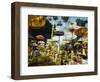 Parasols in Taman Pile Hindu Temple on Koningan Day, Bali, Indonesia-Robert Francis-Framed Photographic Print