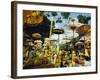 Parasols in Taman Pile Hindu Temple on Koningan Day, Bali, Indonesia-Robert Francis-Framed Photographic Print