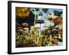 Parasols in Taman Pile Hindu Temple on Koningan Day, Bali, Indonesia-Robert Francis-Framed Photographic Print