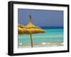 Parasols on Beach, Rethymno, Crete, Greek Islands, Greece, Europe-Sakis Papadopoulos-Framed Photographic Print