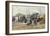 Parasols on the Beach at Trouville, 1886-Eug?ne Boudin-Framed Giclee Print