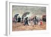 Parasols on the Beach, Trouville, 1886-Eugène Boudin-Framed Giclee Print