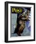 "Paratrooper," Saturday Evening Post Cover, September 12, 1942-Mead Schaeffer-Framed Giclee Print